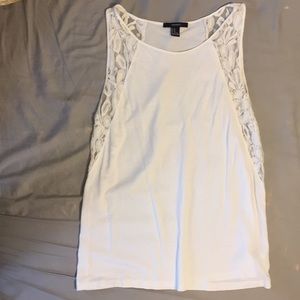 White lace tank